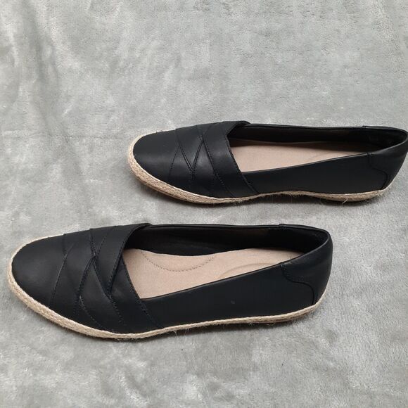 Clarks Ultimate Comfort Collection Danelly Shine Black Leather Size 10 NWOB - Picture 5 of 8